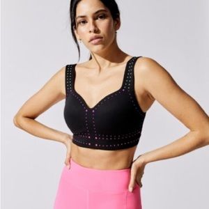 Womens Nike Motion Adapt Neon Stud Sports Training Bra Black